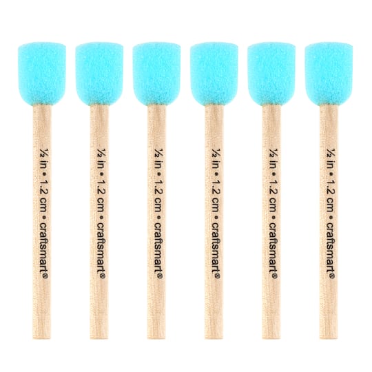  US Art Supply 1 inch Foam Sponge Wood Handle Paint Brush Set  (Value Pack of 50) - Lightweight, Durable and Great for Acrylics, Stains,  Varnishes, Crafts, Art : Arts, Crafts & Sewing